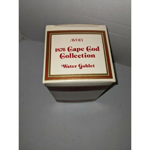 Vintage Avon Cape Cod Collection Ruby Red Glass Footed Water Goblet 6" NIB - Picture 8 of 8